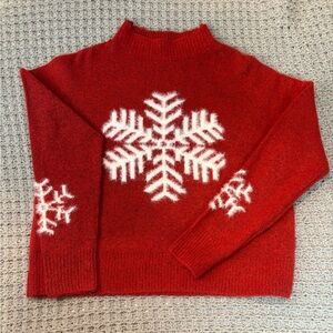 Jessica Simpson Red Snowflake Sweater